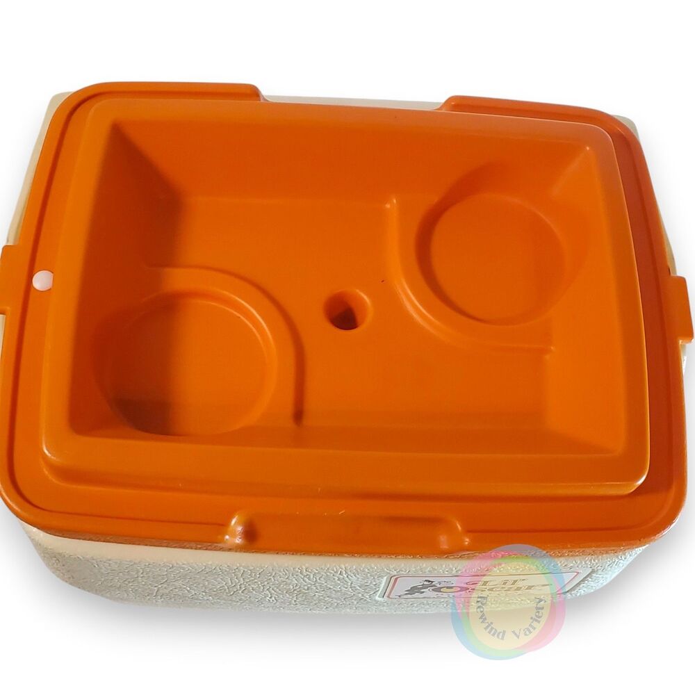 Vintage Coleman Lil Oscar Orange Cooler 5272 - Picture 4 of 16